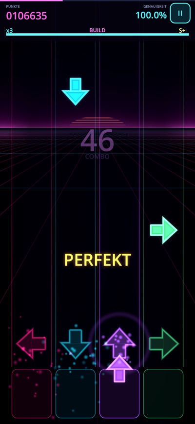NEON BEAT, Combo während des Spiels